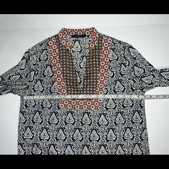 THML Anthropologie Womens Multicolored Boho V-Neck Tunic Top Size S - Picture 7 of 10